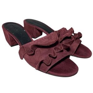 Rebecca Minkoff Suede Black Heel Sandal 8